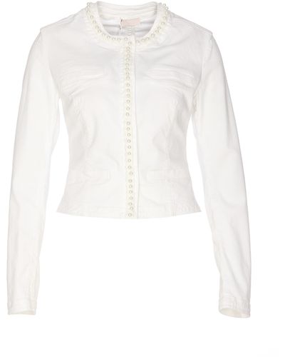 Liu Jo Pearls Stretch Jacket - White