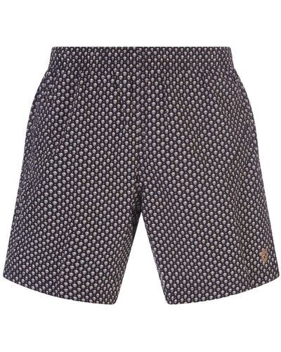Alexander McQueen Swimwear With Contrast Micro Skull Pattern - Gray