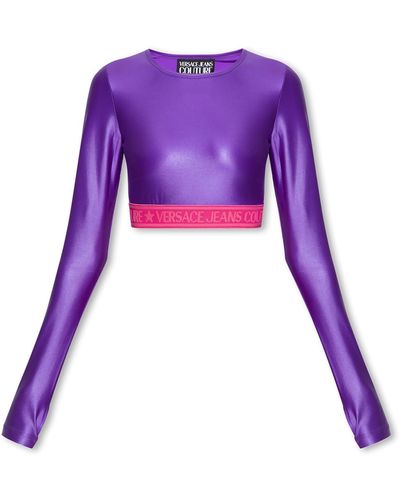 Versace Top With Logo - Purple