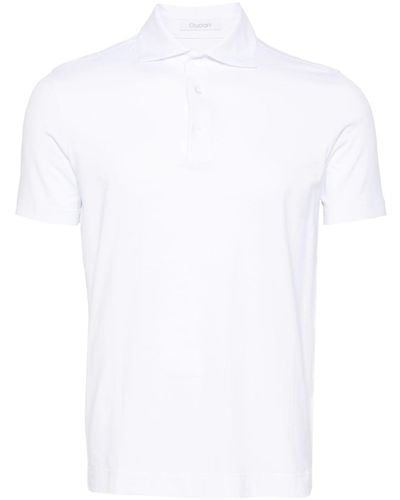 Cruciani Cotton Blend Polo Shirt - White