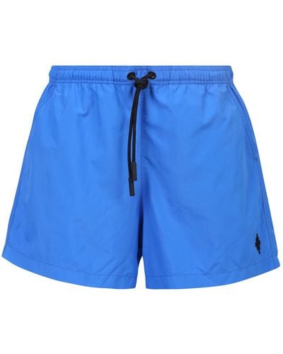 Marcelo Burlon Cross Motif Swimming Shorts - Blue