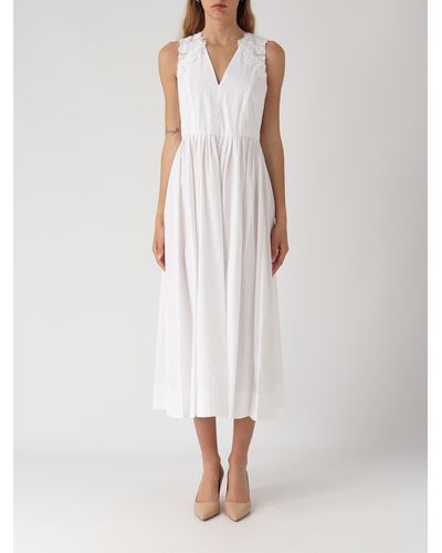 Twin Set Cotton Dress - White