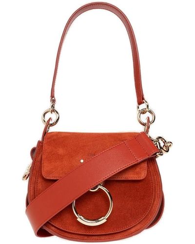 Chloé Tess Small Shoulder Bag - Red