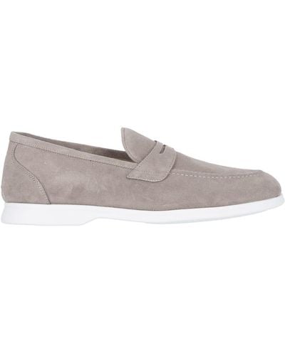 Kiton Suede Loafers - White