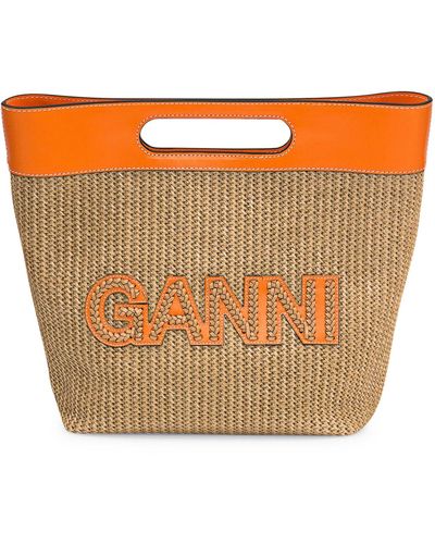 Ganni Medium Kraft Bag - Orange