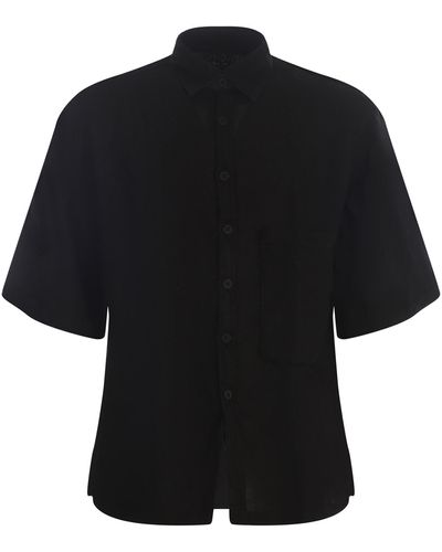 Costumein Shirt Stefano Made Of Linen - Black