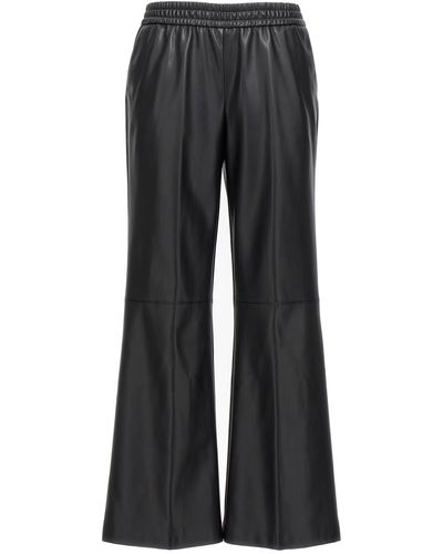 Nude Eco Leather Trousers - Black