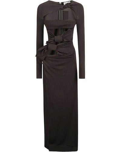 The Attico Candice Cut-out Gown - Black