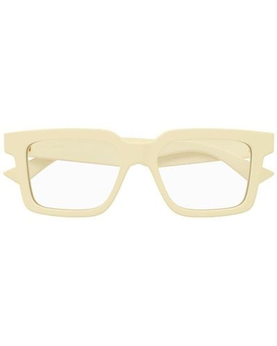 Bottega Veneta Rectangle Frame Glasses - White