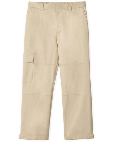 Loewe Cropped Trousers - Natural