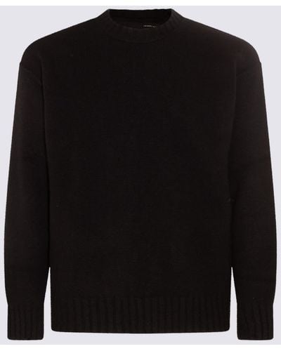 Isabel Benenato Cashmere And Wool Blend Sweater - Black