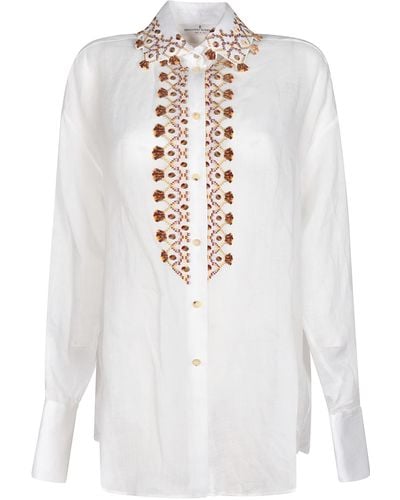 Ermanno Scervino Buttoned Long-Sleeved Shirt - White