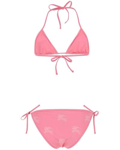 Burberry Stretch Nylon Bikini - Pink