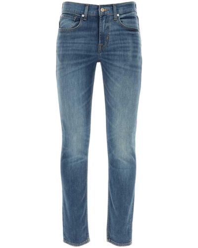 7 For All Mankind Stretch Denim Jeans - Blue