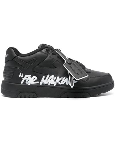 Off-White c/o Virgil Abloh Out Of Office Low Top Trainers With Arrow Patch - Black