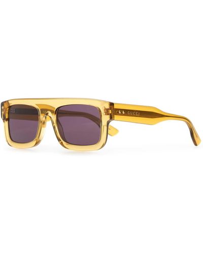 Gucci Ochre Acetate Sunglasses - Multicolour