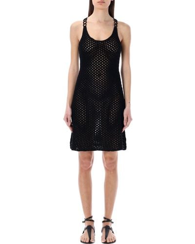 Chloé Crochet Tank Dress - Black