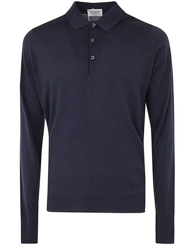 John Smedley Cotswold Long Sleeves Shirt - Blue