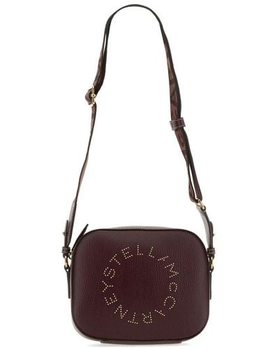 Stella McCartney Logo Studded Mini Crossbody Bag - Purple