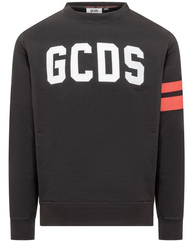 Gcds Sweatshirt With Logo - Black