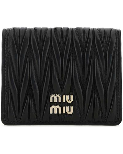 Miu Miu Leather Wallet - Black