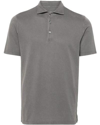 Fedeli Cotton Polo Shirt - Gray
