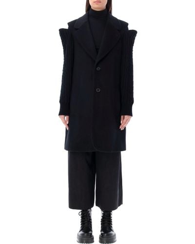 Noir Kei Ninomiya Coat Wool - Black