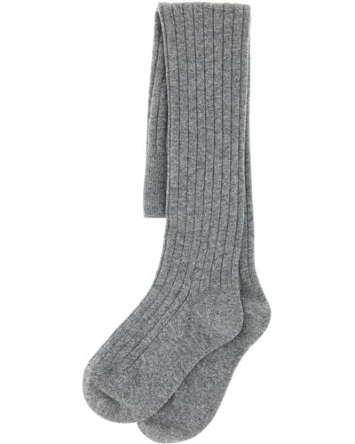 Prada Stretch Wool Blend Socks - Grey