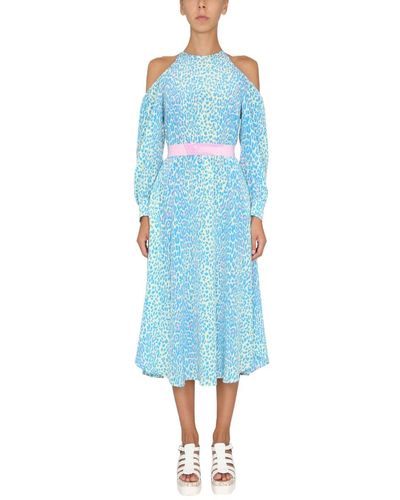 Stella McCartney Dress With Animal Pattern - Blue