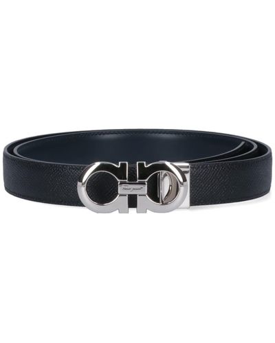 Ferragamo Logo Reversible Belt - Black