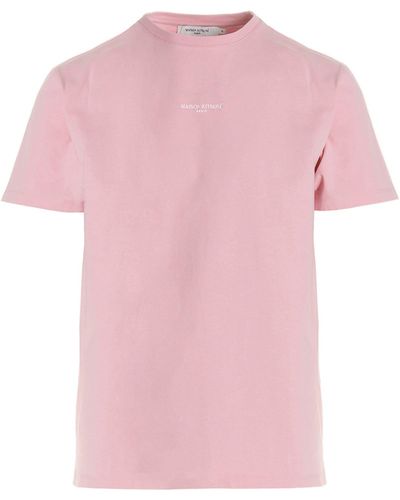 Maison Kitsuné Logo Embroidery T-shirt - Pink