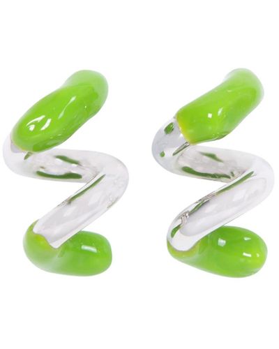 Sunnei Fusillo Rubberized/ Earrings - Green