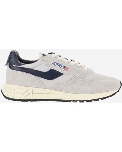Autry Reelwind Low Nylon And Suede Trainers - White