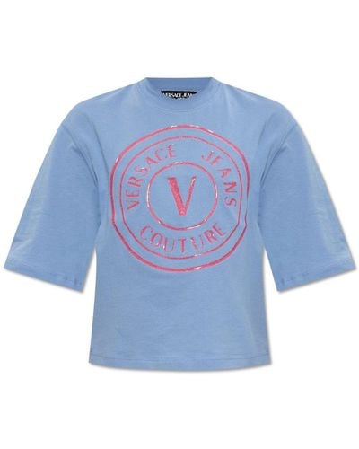 Versace Cotton T-shirt, - Blue