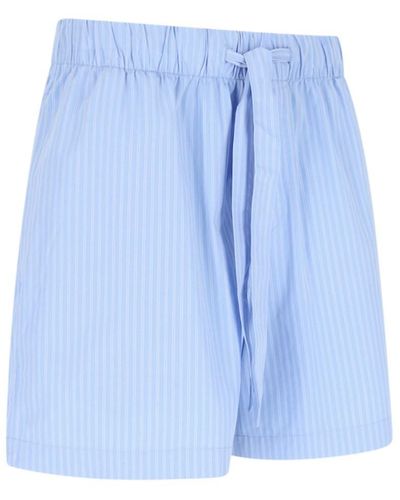 Tekla Pin Stripes Shorts - Blue