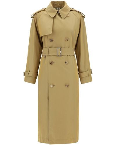 Burberry Breasted Trench Jacket - Natural