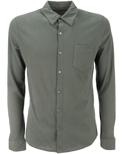 Majestic Filatures Deluxe Cotton Long Sleeve Shirt - Gray