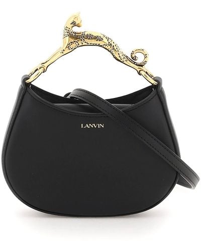 Lanvin Leather Small Hobo Cat Nano Bag - Black