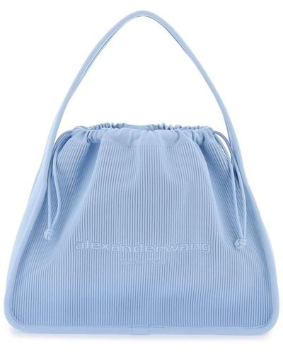 Alexander Wang Large Rib-Knit Ryan Handbag - Blue