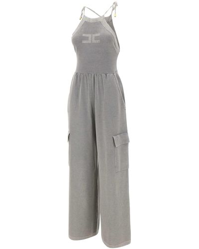 Elisabetta Franchi Cotton Jumpsuit - Gray