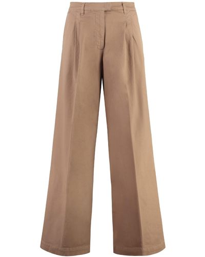 Pinko Robotech Cotton Trousers - Brown