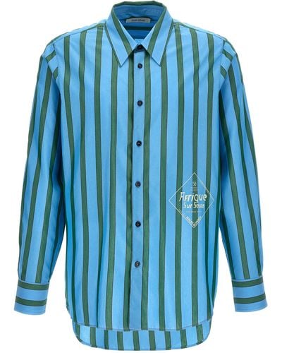 Wales Bonner Langstone Shirt, Blouse - Blue