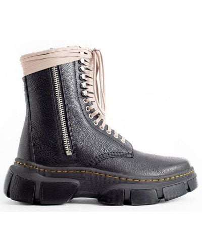 Rick Owens X Dr. Martens Chunky Sole Lace-up Boots - Black