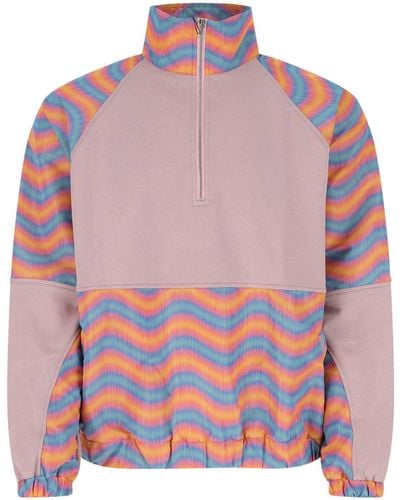Bluemarble Cotton And Nylon Oversize Sweatshirt - Pink