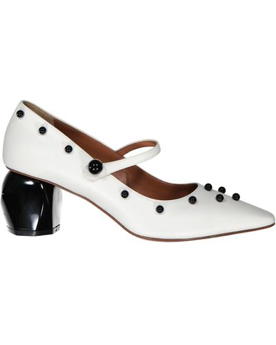 Sportmax Argenta Leather Pumps - White