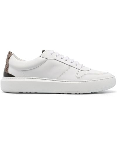 Herno Monogram-heel Low-top Sneakers - White