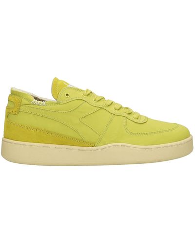 Diadora Mi Basket Sneakers In Synthetic Fibers - Yellow