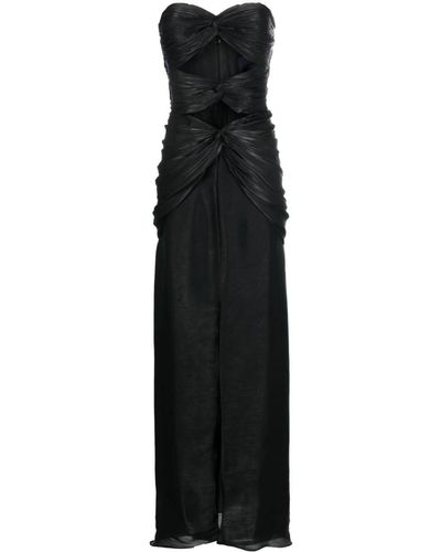 Costarellos Brigitta Lurex Georgette Dress - Black