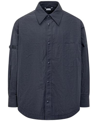 Thom Browne Oversize Shirt With Seams - Blue