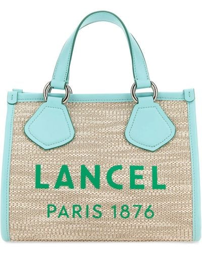 Lancel Canvas Summer Shopping Bag - Blue